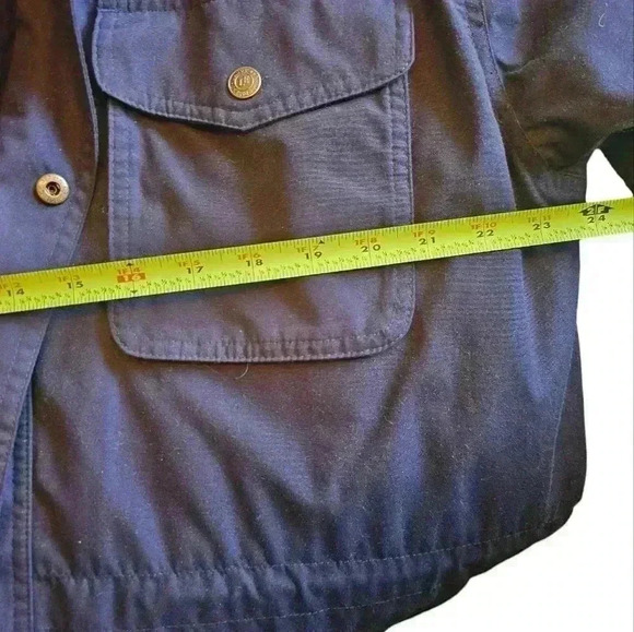 London Fog Double Breasted Dark BlueTrench Coat Size 40 Short. - Picture 14 of 15